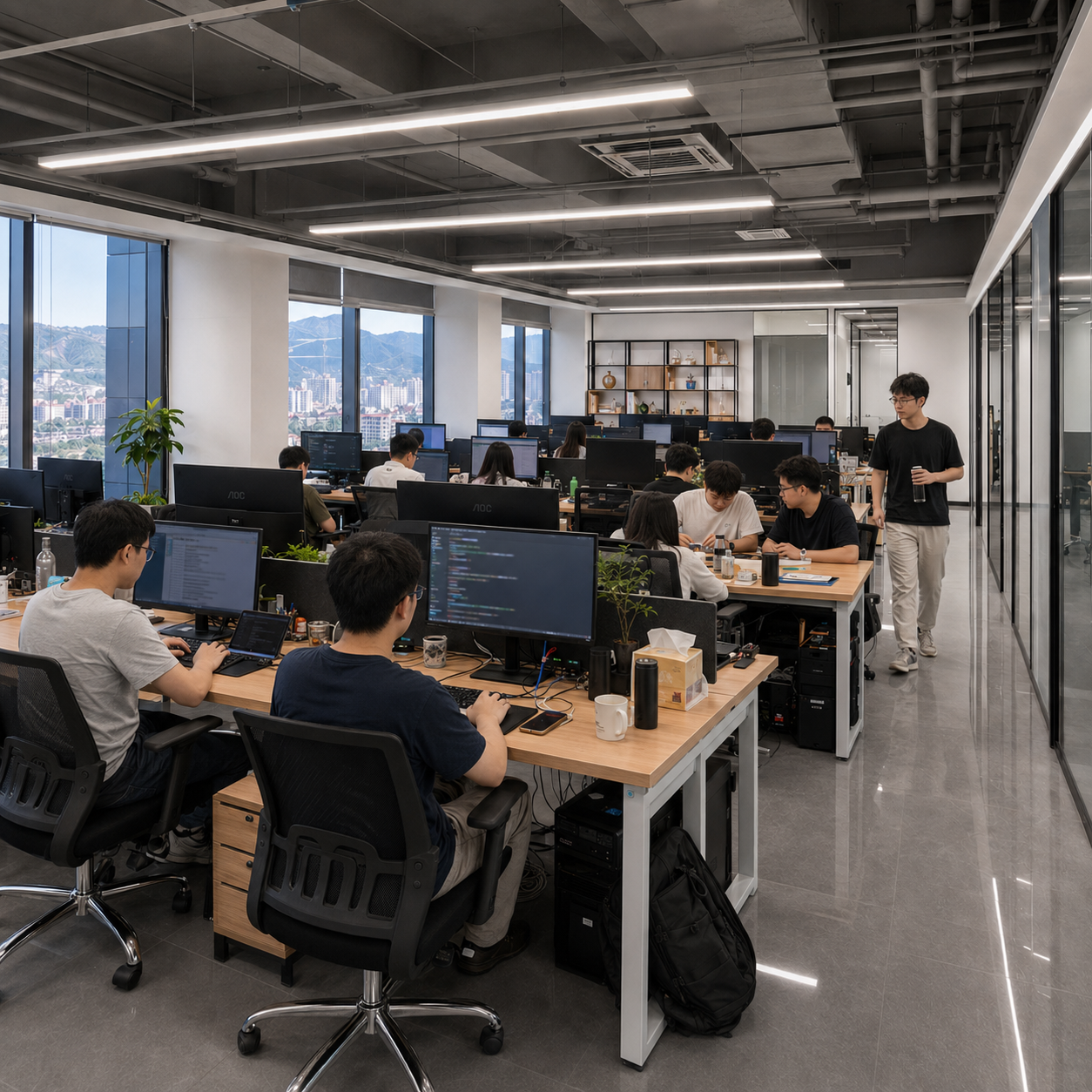 开放办公区与团队工作场景