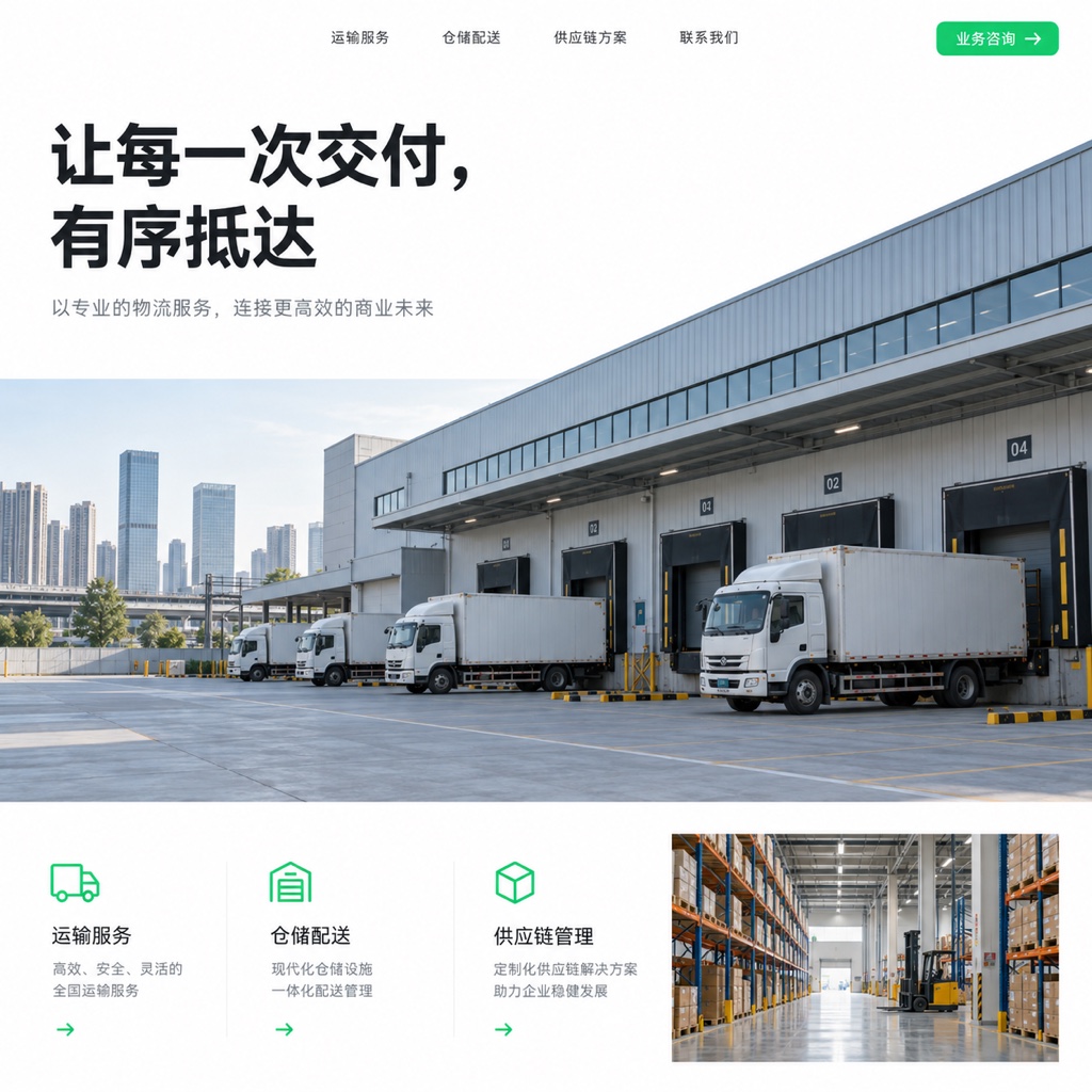 物流供应链企业新建官网设计